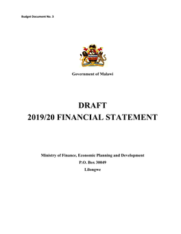Draft 2019/20 Financial Statement