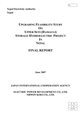 On in Final Report