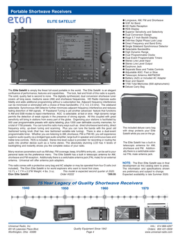 Portable Shortwave Receivers