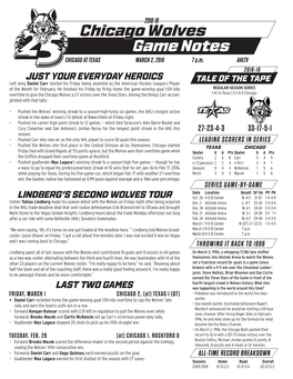 Chicago Wolves Game Notes CHICAGO at TEXAS MARCH 2, 2019 7 P.M