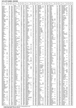 Iata City Names - Encode