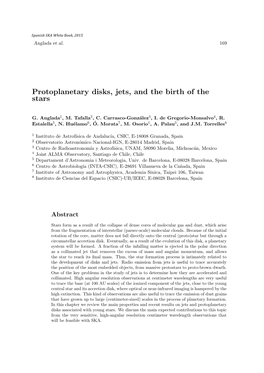 Protoplanetary Disks, Jets, and the Birth of the Stars