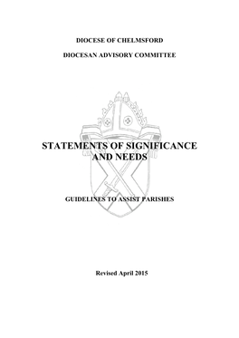 Statements of Significance and Needs