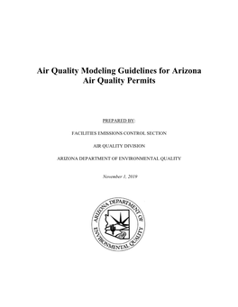 Air Dispersion Modeling Guidelines