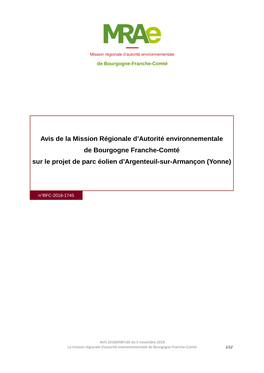 Avis De La Mission Régionale D'autorité Environnementale De