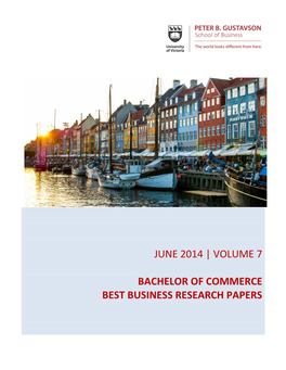 Volume 7 Bachelor of Commerce Best Business Research Papers