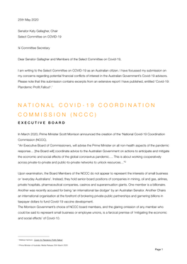 National Covid-19 Coordination Commission (Nccc)