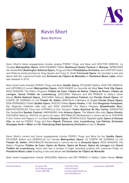 Kevin Short Bass-Baritone