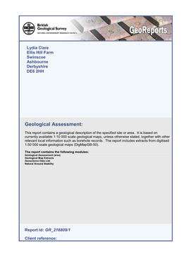 Geological Assessment