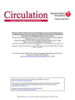 Relation of Biventricular Function Quantified by Stress