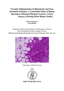 Vascular Inflammation in Rheumatic And