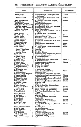 734 Supplement to the London Gazette, February 25, 1857