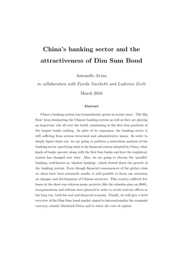 China's Banking Sector and the Attractiveness of Dim Sum Bond