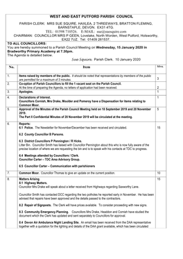 West and East Putford Parish Council