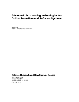 Advanced Linux Tracing Technologies for Online Surveillance of Software Systems