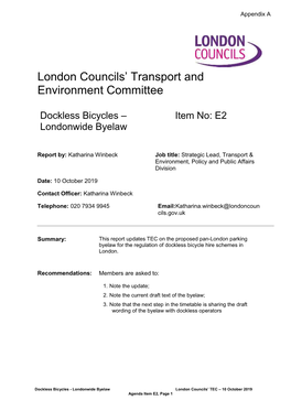 London Councils' Transport and Environment Committee