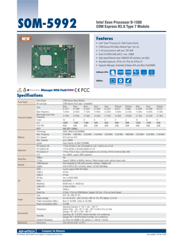 SOM-5992 COM Express R3.0 Type 7 Module