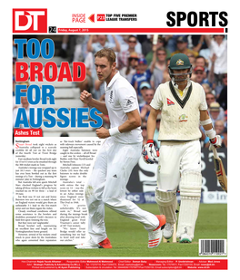 SPORTS 24 Friday, August 7, 2015 TOO BROAD FOR