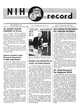 June 16, 1958, NIH Record, Vol. X, No. 12