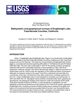 Bathymetric and Geophysical Surveys of Englebright Lake, Yuba-Nevada Counties, California