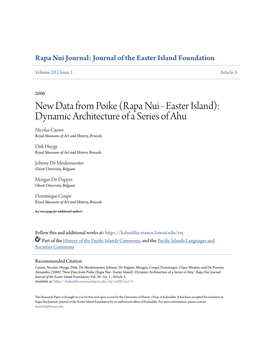 Rapa Nui Journal: Journal of the Easter Island Foundation