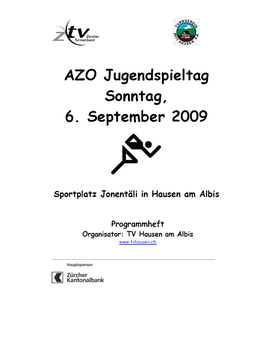 Ranglisten AZO Jugendspieltag 2009 Hausen Am Albis