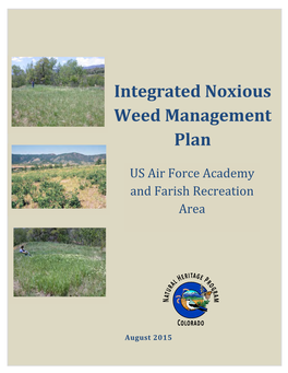 Integrated Noxious Weed Management Plan: US Air Force Academy and Farish Recreation Area, El Paso County, CO