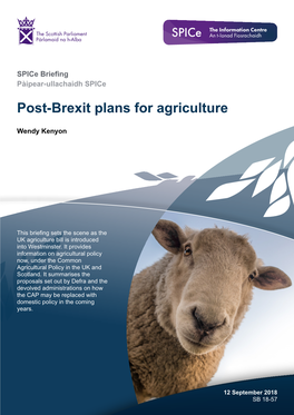 Post-Brexit Plans for Agriculture