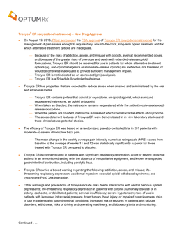 Oxycodone/Naltrexone) – New Drug Approval