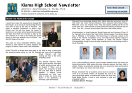 Kiama High School Newsletter