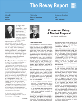 Concurrent Delay: a Modest Proposal