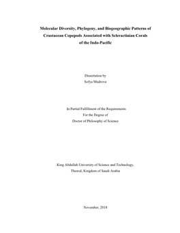 Molecular Diversity, Phylogeny, and Biogeographic Patterns of Crustacean Copepods Associated with Scleractinian Corals of the Indo-Pacific