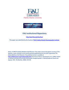 FAU Institutional Repository