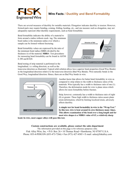 Ductility & Bend Formality