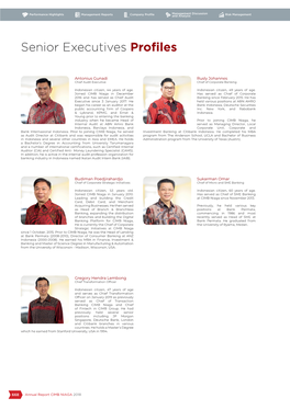 Senior Executives Profiles