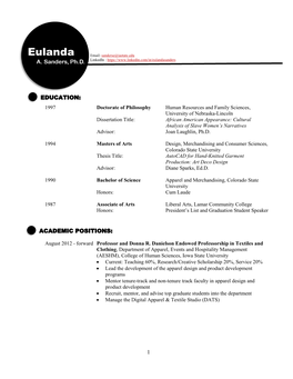 View Resume/Vita