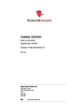 Planning Statement Mixed Use Development