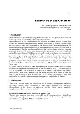 Diabetic Foot and Gangrene