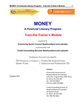 MONEY a Financial Literacy Program