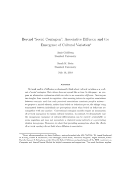 Associative Diffusion and the Emergence of Cultural Variation