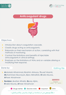 Anticoagulant Drugs