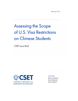 Assessing the Scope of U.S. Visa Restrictions on Chinese Students
