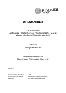 Diplomarbeit