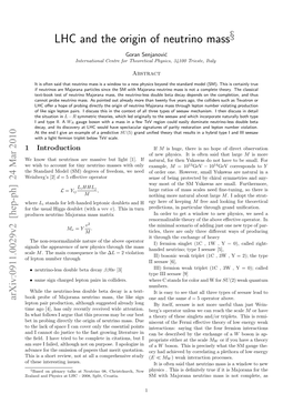 LHC and the Origin of Neutrino Mass§