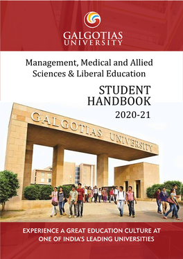 Student Handbook 2020-21
