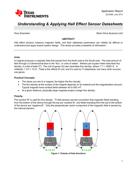 Understanding & Applying Hall Effect Sensor Datasheets