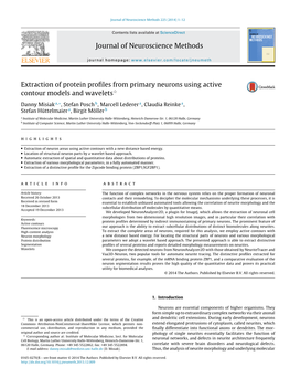 Extraction of Protein Profiles from Primary Neurons Using Active