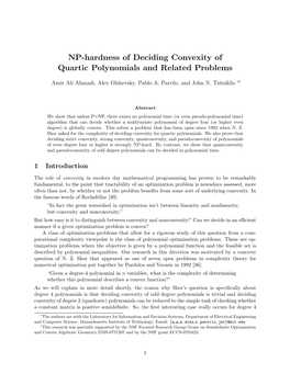 NP-Hardness of Deciding Convexity of Quartic Polynomials and Related Problems