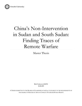 China's Non-Intervention in Sudan and South Sudan: Finding Traces Of