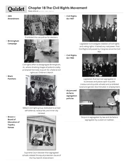 Print › Chapter 18 the Civil Rights Movement | Quizlet